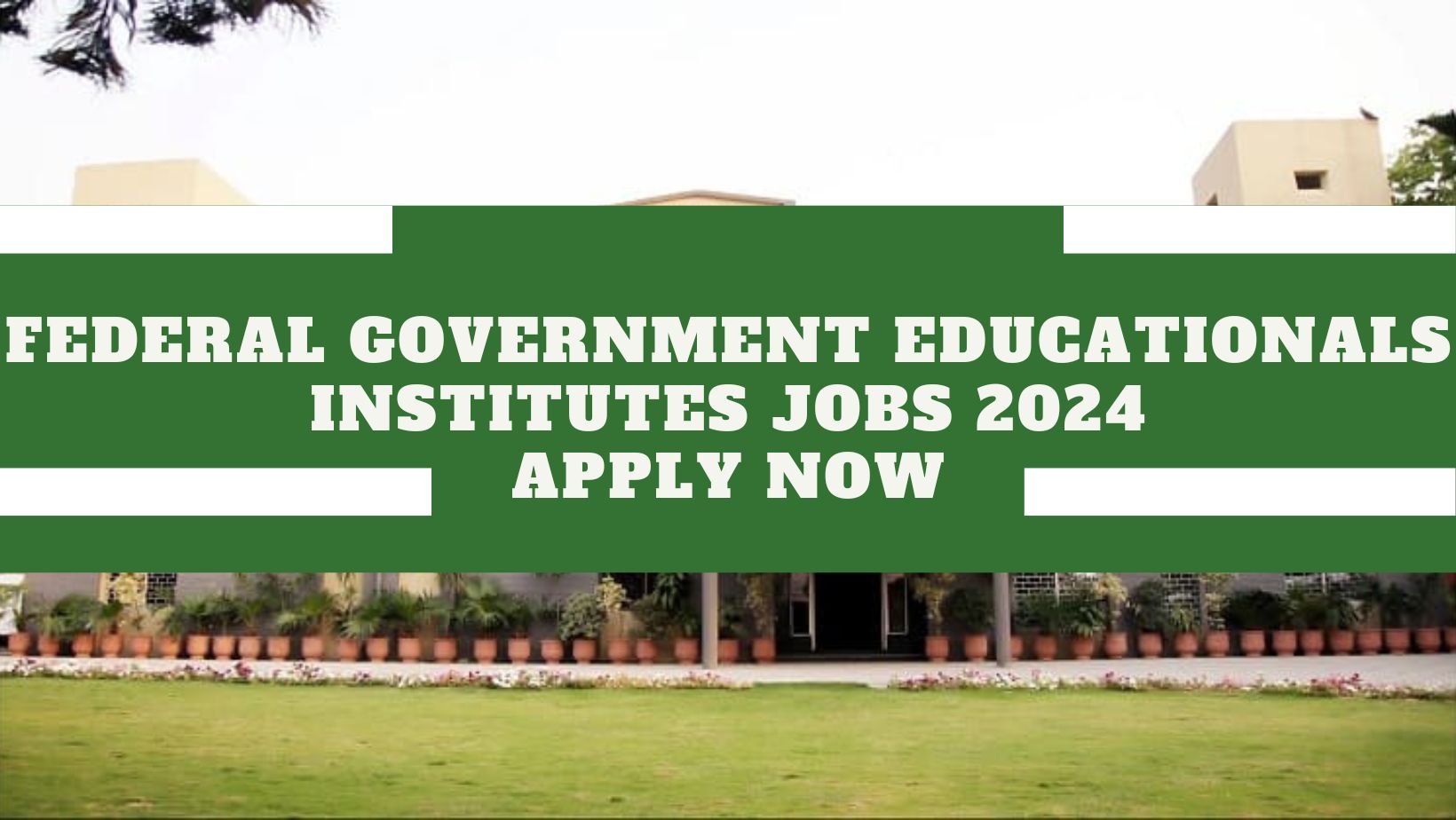 FGEI JOBS 2024 – FEDERAL GOVERNMENT EDUCATIONAL INSTITUTIONS | APPLY NOW